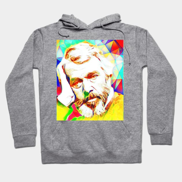 Thomas Carlyle Colourful Portrait | Thomas Carlyle Artwork 6 Hoodie by JustLit